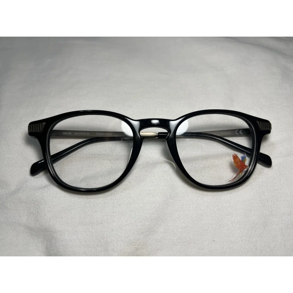 Maui Jim Women's Titanium Eyeglasses MJO 2406-02 Black 47-21-137